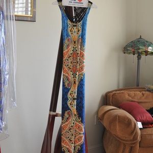 Forever 21 Blue tribal maxi dress